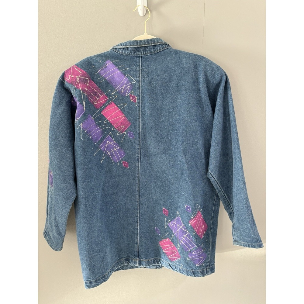 Vintage Sunbelt Sportswear Painted Denim Jacket Size‎ Medium - Picture 11 of 16
